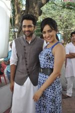 Neha Sharma and Jackky Bhagnani promote Youngistaan on the sets of Nandini in Mira Road, Mumbai on 18th March 2014
